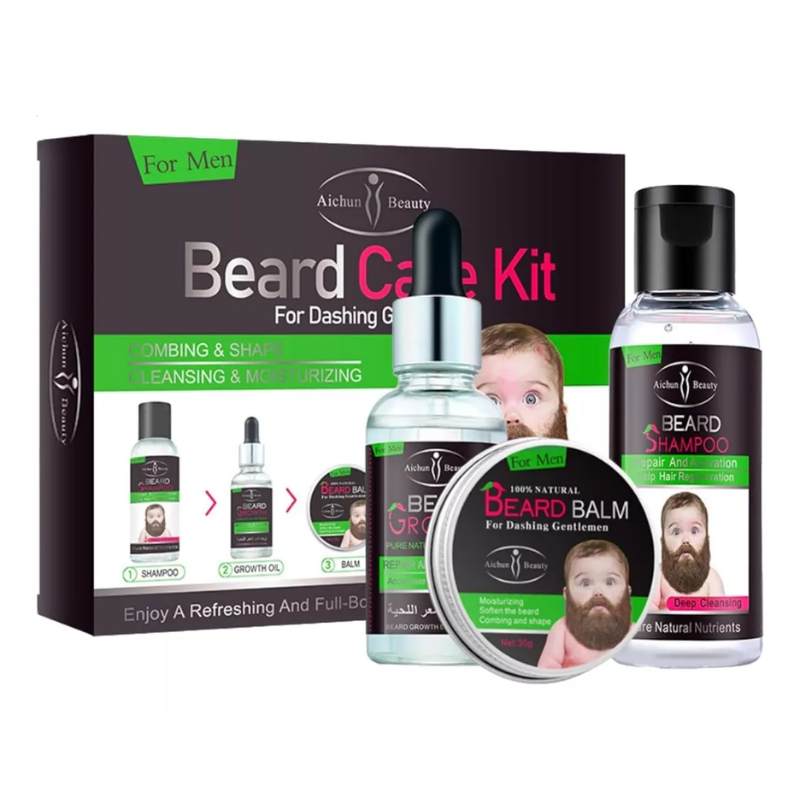 Kit Para El Cuidado De La Barba 3 En 1
