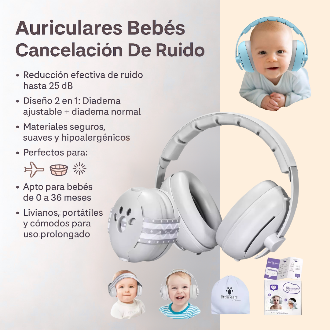 Auriculares para Niños y Bebes  (Cancelacion De Ruido)