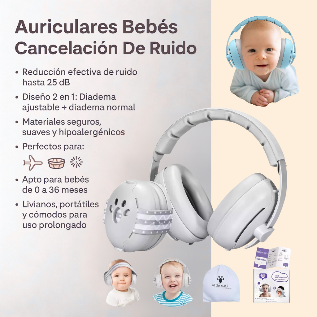 Auriculares para Niños y Bebes  (Cancelacion De Ruido)