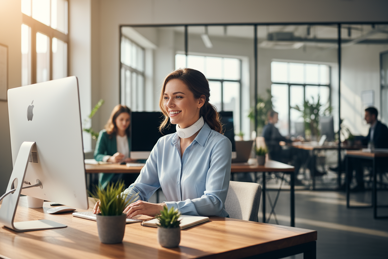 que el corrector de postura sea pequeño en su cuello y que estes feliz